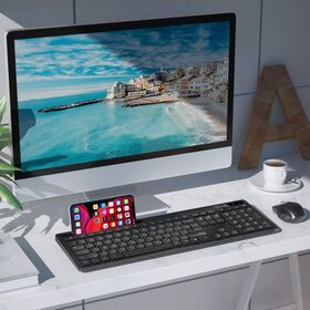 OEM Büro Gaming Wireless Tastatur und Maus Combo - Tastatur mit Handyhalterung, 2.4GHz Leise USB, OEM und ODM Fabrik, Hohe Rückenlehne