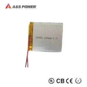 3.7V 1200mAh 504552 Rechargeable Lipo Batterie UL1642 CE Sécurité Certifié pour Haut-Parleur Bluetooth GPS Tracker Smart Portable