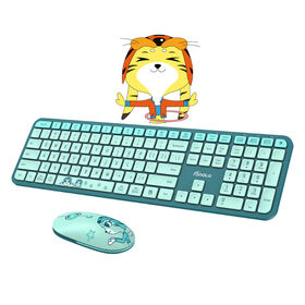 Kabelloses Drei-Modus-Tastatur-Combo, Bluetooth 3.0 & 5.0 & 2.4GHz, Kabelloses Tastatur-Maus-Combo, Büro-Tastatur- und Mausset