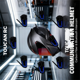 TOUCARE V10 Motorcycle Intercom 8-Rider 1.2KM IP67 DSP Noise Cancellation