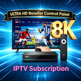 4K Ultra HD IPTV-Abonnements mit reibungslosem Streaming, vollständiger Abdeckung für Europa, USA, Kanada, arabische Regionen, Reseller-Panel, M3U-Wiedergabeliste
