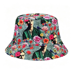 Graffiti Fischerhut, Vintage Sonnenschutzmütze, Unisex Outdoor Hip-Hop Print Fischerhut 618-4