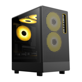 Boîtier d'Ordinateur Gaming MATX Personnalisable avec Éclairage RGB et Excellente Circulation d'Air, Format Micro ATX