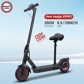 Maxwheel E9pro Patinete Eléctrico de Fábrica China | Batería de Litio 36V 10.5Ah | Venta al por mayor de eScooter plegable de aleación de aluminio para adultos