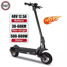 Maxwheel V5pro Elektroroller aus Aluminiumlegierung | Leistungsstarker 500W 48V Motor | Hochkapazitäts-20Ah Lithiumbatterie E-Scooter für Erwachsene