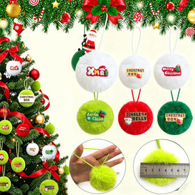 Individuelles Plüschball-Schlüsselanhänger, superweicher Kaninchenfell-Schlüsselanhänger mit Anhänger für Weihnachtsgeschenke