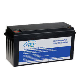Batería LiFePo4 de Ciclo Profundo 25.6V 100Ah con Vida Útil de Más de 4000 Ciclos para Almacenamiento Solar, RV, Camper, AGV, Carrito de Golf, Marina