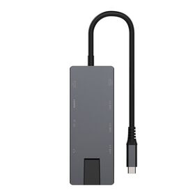 Sunlike 10-in-1 USB-C Hub mit Aluminiumlegierungsgehäuse, unterstützt PD 100W Schnellladung, 4K 60Hz Video, 1000M Ethernet