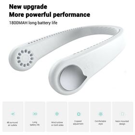USB Rechargeable Portable Hanging Neck Bladeless Fan