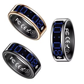 2026 Neuer Android Smart Ring mit LED-Anzeige, Herzfrequenz- und Blutsauerstoffüberwachung, Schlaf-, Gesundheits-, Sport- und Schrittzählerfunktion, Foto, wasserdicht, KI-Ring