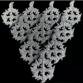 Ken's Bling Mini X Pendant VVS Moissanite Iced Out Jewelry