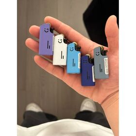 New Smiley Mini Flint Wheel Lighter, Cute Portable Stylish Trendy Gift Lighter