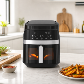 OEM/ODM 5.5L Digital Air Fryer, Touch Screen Oil-Free Fryer with Custom Logo, Nonstick Basket, ETL/CE Certified Fact
