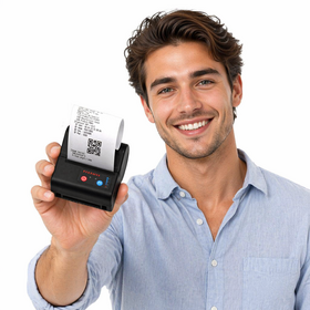 58mm Mini Thermodrucker für Belege und Barcode-Etiketten, tragbarer Bluetooth-Rechnungsdrucker mit Akku für Mobiltelefone