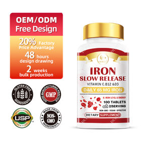IRON SLOW RELEASE VITAMIN C B12 D3 Tablets for Healthy Blood Formation Antioxidant Properties