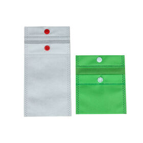 Button Closure Fold Nonwoven Hand Carry Bag