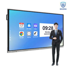 65/75/86/98 Zoll 4K UHD Interaktives Whiteboard mit Blendschutzglas und Multi-Interface-Anschluss für den täglichen Unterricht