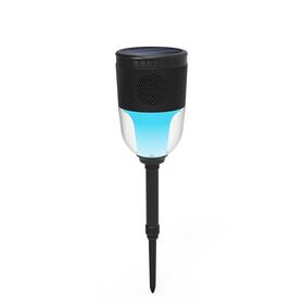 مكبر صوت للحفلات AURACAST مقاوم للماء خارجي يعمل بالكهرباء بنظام RGB مع طاقة شمسية لحفلات الحدائق أو نزهات التخييم أو الاسترخاء في الشرفة