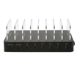 Station de charge publique pour mobile et smartphone, électronique, 8 ports, multi USB type-C, pour tablettes et téléphones portables, station de charge portable