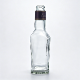 150ml Small Square Clear Glass Liquor Bottle for Brandy, Fruit Liqueur, Whiskey & Spirits