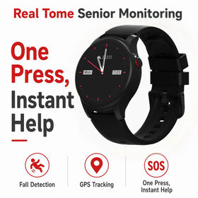 White Label Service GPS Watch Modelo privado Senior-friendly Smart Watch para hombres Alerta de caída 4G LTE SOS Pulsera de llamada de emergencia