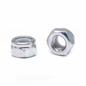 OEM Cold Forged Zinc Plated Carbon Steel Nylon Insert Lock Nuts Vibration Resistant Nyloc Nuts for Bolts
