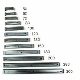 Braket Gantung Aluminium Adjustable untuk Tabung Persegi, Pelat Gantung Dudukan Langit-langit Lampu Linear Lebar 50-300mm untuk Pencahayaan Komersial