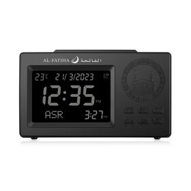 AL FATIHA Digitaler Gebetswecker für Büro oder Zuhause, Hidschri-Gregorianischer Kalender, Muslimische Fajr Azan Alarm-Erinnerung, FAJ-106