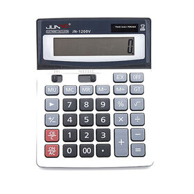 12 Digit Desktop Office Calculator with Large Display and Dual Power Solar Battery Silent Operation, Suitable for Students