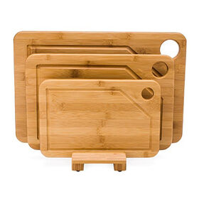 Tablero de corte de bambú barato, tabla de cortar de cocina tabla de queso de madera fijado para vendedor de la marca