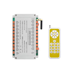 Interrupteur Récepteur de Télécommande Sans Fil RF 18 Canaux DC 12V 24V 48V 433MHz Contrôleur de Relais Industriel avec Borne sur Rail DIN