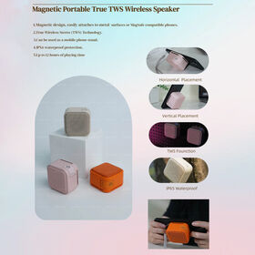 Goods Bluetooth Speakers Magnetic Metal Wall Mount Speakers With Phone Stand 400mAh Waterproof Mini Bicycle Bluetooth Speakers hot