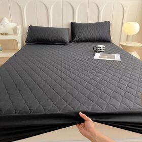 Dorm Use Thick Quilted Waterproof Mattress Fitted Cover Anti-slip Full Wrap Urine Dust Proof Wholesale