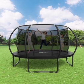 New Design9x14 Ft lantern Trampoline with Enclosure Net for Enhanced Safety and Stability