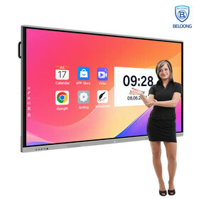 Hochpräzises interaktives Whiteboard 55/65/75 Zoll mit dualem Android/Windows-Betriebssystem, unterstützt drahtlose Freigabe für Büros