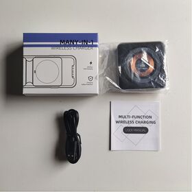 Pengisi daya nirkabel magnetik 3-in-1 mini portabel lipat 10W 15W untuk desktop dan perjalanan