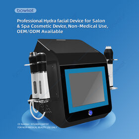 BOWKET Machine Faciale Super Jet d'Oxygène 3 en 1 avec RF, Ultrason, Soin de la Peau, Exfoliation aux Bulles d'Oxygène CO2, Machine Faciale à Oxygène