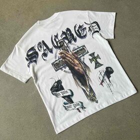 Envío de 7 días en stock 350gsm 100% algodón camiseta en blanco de gran tamaño para hombres impresión llano peso pesado personalizado de alta calidad