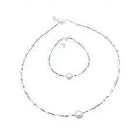 Silver Pearl Pendant Necklace Simple Ladies Clavicle Chain