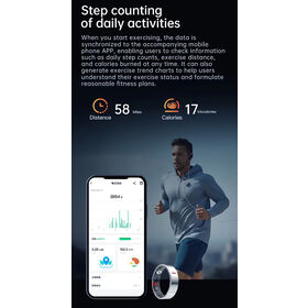 2026 New Health Smart Ring Finger Fitness Tracker Heart Rate Blood Oxygen Monitor 5ATM Waterproof Charging Box Android