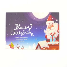 Kartu Natal Datar Berbagai Pola Kartun Harga Pabrik Kertas Art Coated Kartu Ucapan Liburan untuk Musim Perusahaan