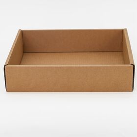 Karton Penyimpanan Kraft Oval Lubang Tangan MOQ Rendah Cetak Merek Kustom Kemasan Set Hadiah Alat Tulis Kantor