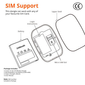 جهاز نقطة اتصال جيمي 1 فتحة لبطاقة SIM 4G LTE جيب واي فاي 300Mbps المحمول عالية الجملة جهاز التوجيه eSIM Mifi R &amp; D جهاز التوجيه vSIM بطاقة SD