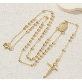 Wholesale collar chain luxury sweater chain high-end gold bead chain prayer bead jewelry Prayer beads