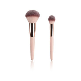 Makeup Powder Brush With Synthetic Hair and Wooden Handle,Shiny Aluminium Ferrule