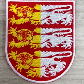Patchs Brodés de Qualité Supérieure, Bords Coupés à Chaud Durables ou Bordure, Badge Symbole Blason Tri-Lion OEKO-TEX Souvenir