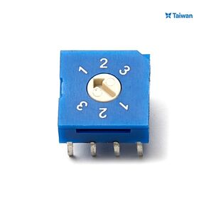 Unique Sab Rotary Selector Switch (RS8 Series): RS82 with 2 common pins, Various designs (heights, terminals, knobs) available