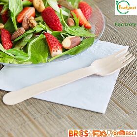Conjunto De Talheres De Madeira Ecológico Certificado FSC Utensílios Descartáveis Biodegradáveis para Restaurante e Festa China Direct Factory