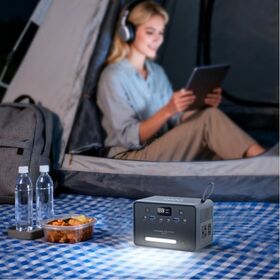 Estación de energía portátil solar para exteriores, generador de respaldo recargable, banco de energía para camping Lifepo4 de 100W con carga rápida PD