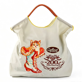 Bestickte Tragetasche mit großem Fassungsvermögen, Einkaufsbeutel aus Nylon & Canvas, Schulter- & Umhängetasche 260626-03